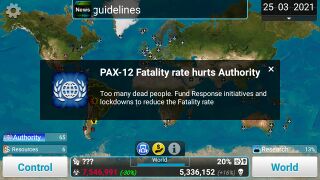 Disease Fatality Rate hurts Authority
