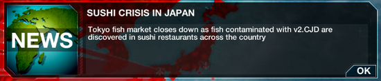 Japan Sushi Crisis in the Mad Cow Disease Scenario