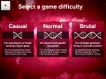 Difficulty selection screen in Plague Inc.
