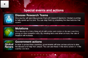 Special events and actions (News, mutations, etc.)
